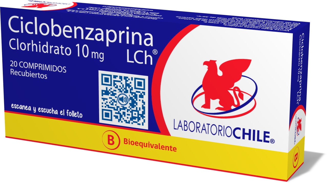 Ciclobenzaprina clorhidrato 10 mg | Laboratorio Chile | Teva