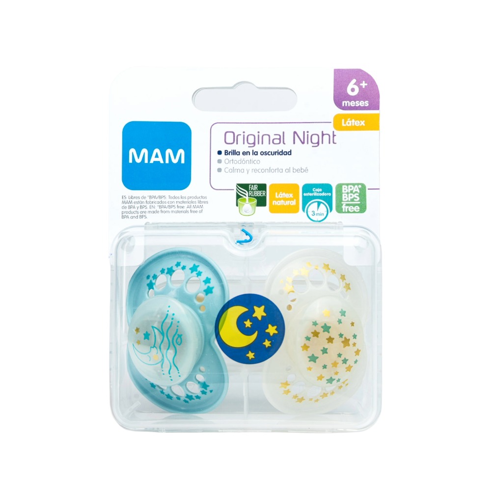Mam Chupete Original Night Latex 6+ (x2)
