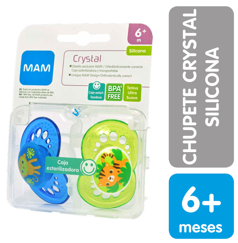 Mam Chupete x2 Crystal 6+ Silicona