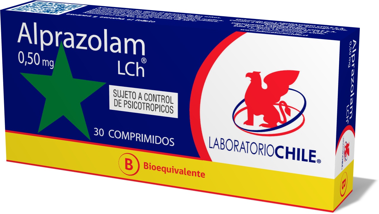 Alprazolam 0,5 mg Laboratorio Chile Teva