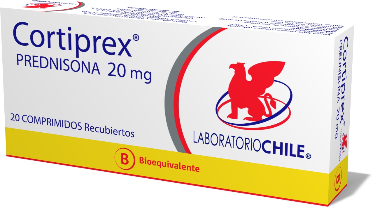 Cortiprex 20 mg Laboratorio Chile Teva