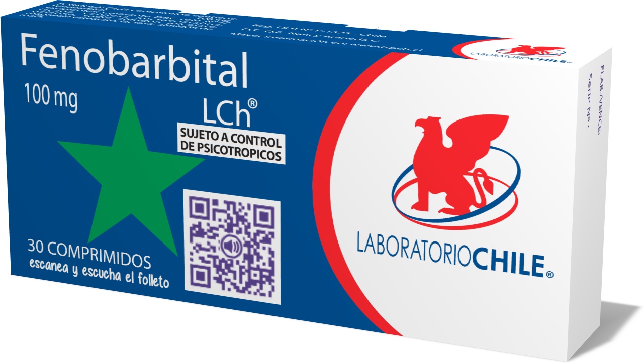 Fenobarbital 100 mg - Laboratorio Chile | Teva