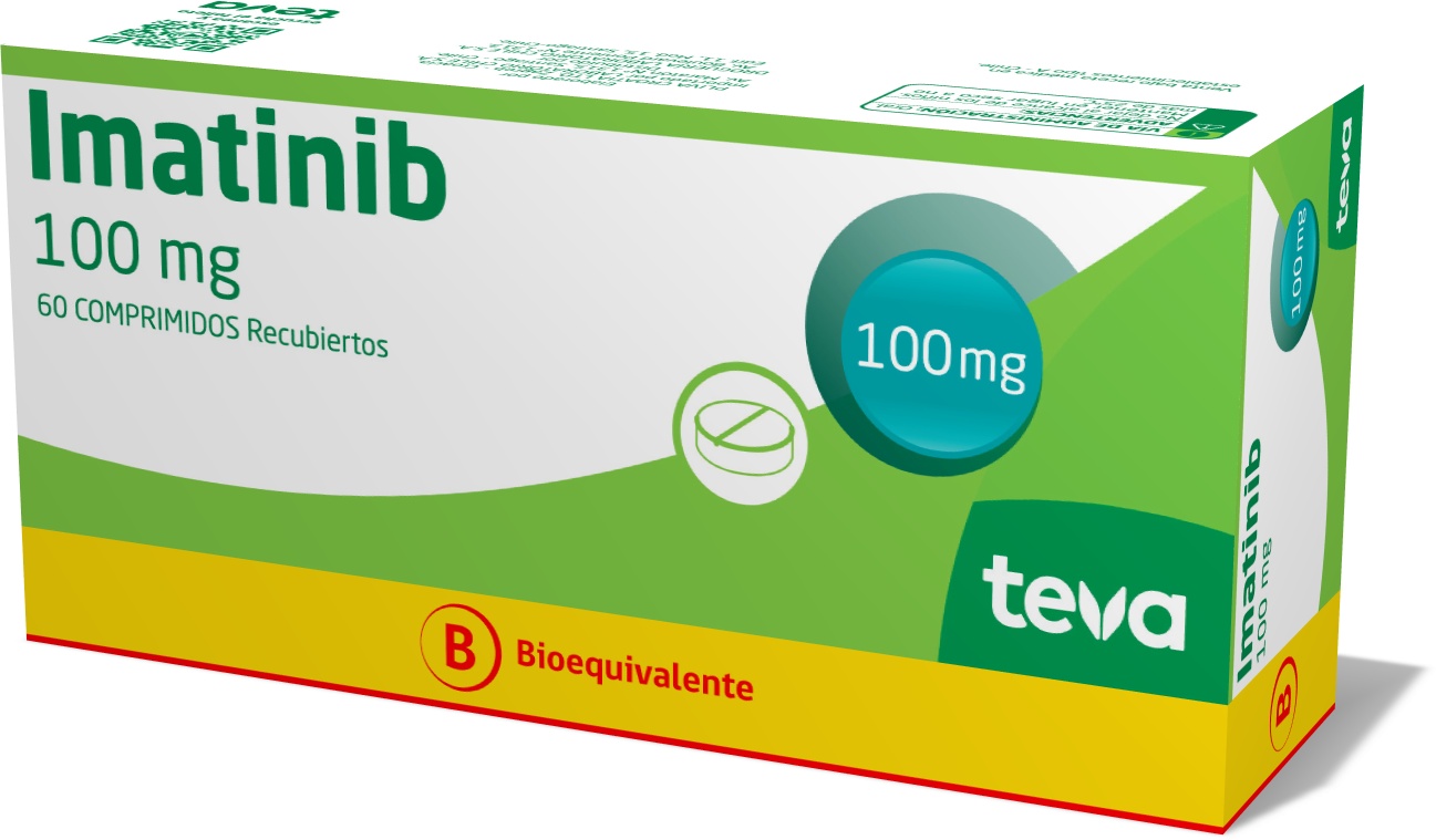 Caja de Imatinib de cien miligramos