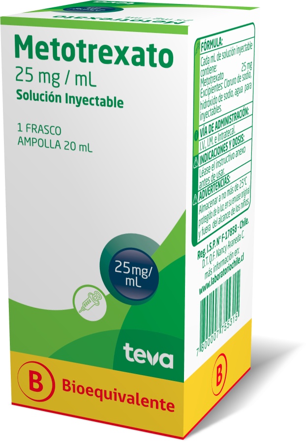 Metotrexato 25 mg / mL