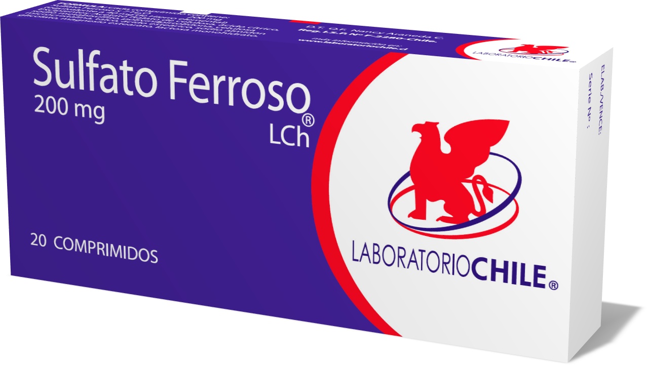 Sulfato Ferroso 200 mg - Laboratorio Chile