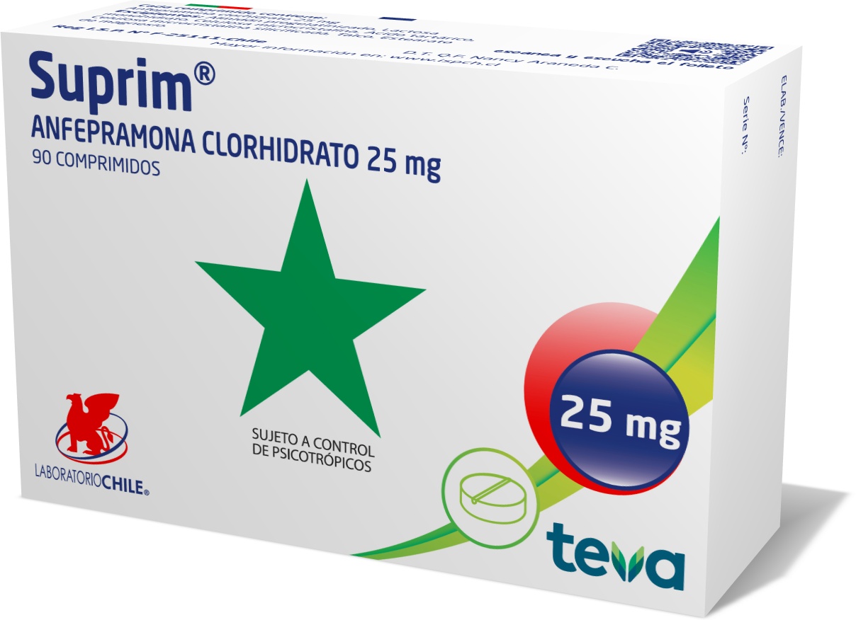 Suprim 25 mg - Laboratorio Chile | Teva