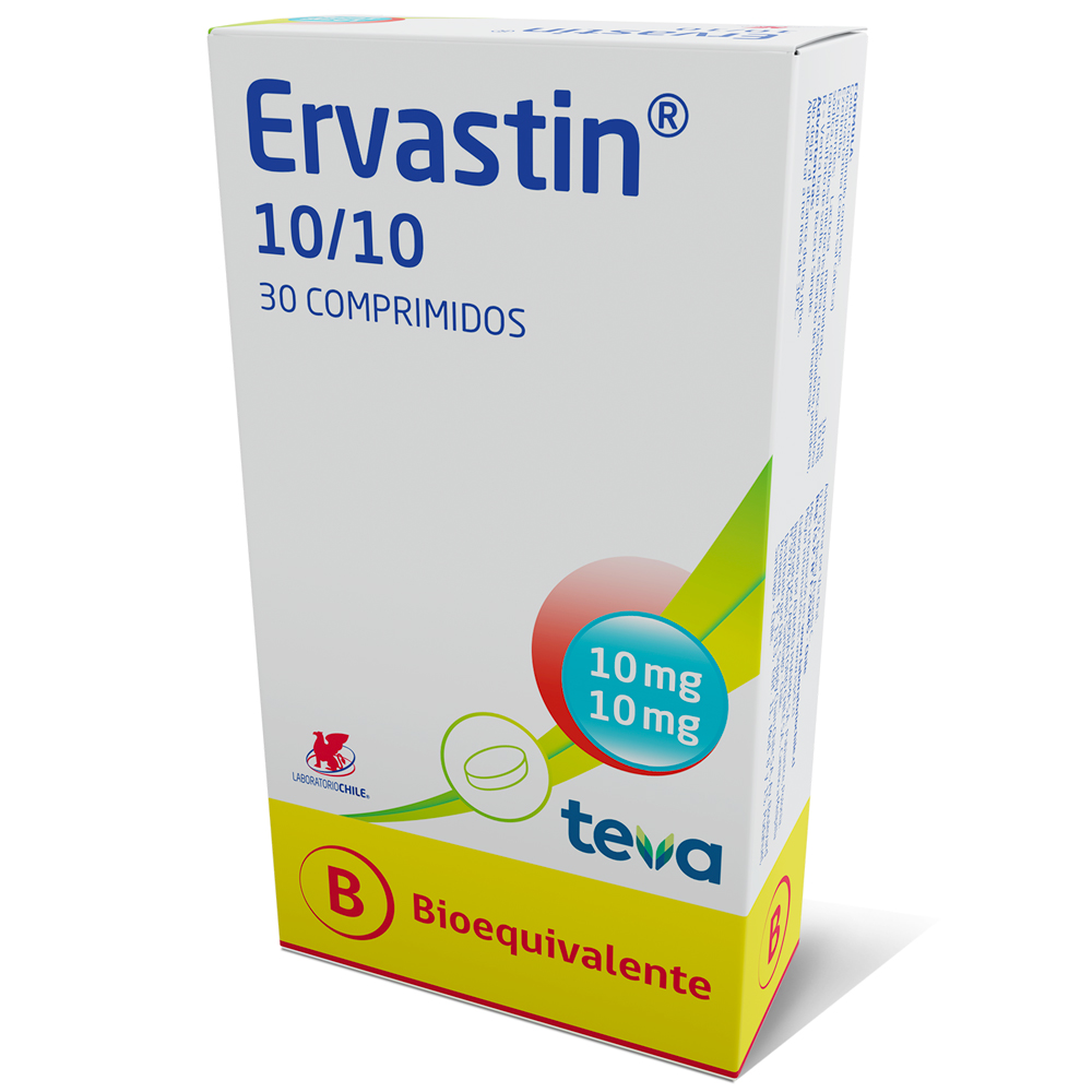 Ervastin 10/10 mg 30 Comprimidos (B)