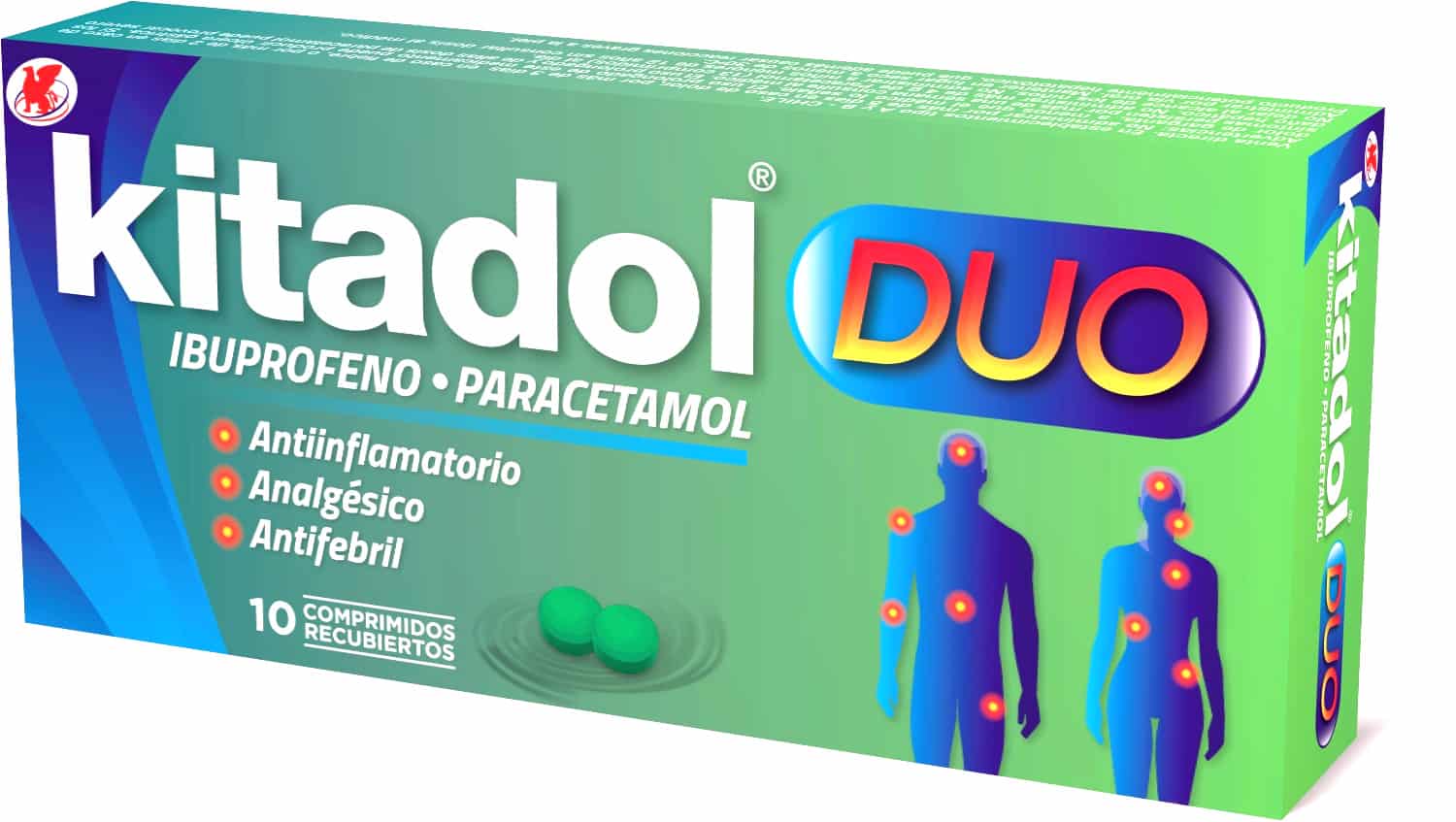 Estuche de producto Kitadol Duo